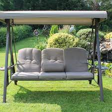 Check spelling or type a new query. Tamarin 3 Seater Garden Swing Seat Plus Canopy Luxury Beige Cushions