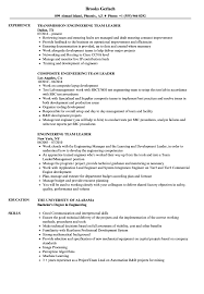 Using a traditional times new roman. Engineering Team Leader Resume Samples Velvet Jobs