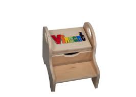 These wooden step stools are handcrafted and are built to last. Puzzle Stools Hand Made Custom Name Stools Hollow Wood Works