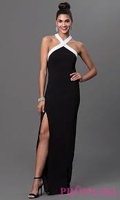Emerald Sundae Long Black Dress At Promgirl Com Black White Dress Outfit Junior Party Dresses White Semi Formal Dress