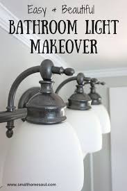 Bathroom Light Makeover With Paint Lighting Makeover Bathroom Lighting Painting Light Fixtures