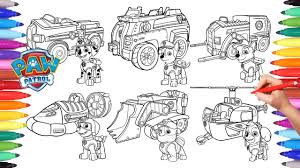 Free paw patrol jungle rescue animal printable coloring pages download. Paw Patrol Vehicles Coloring Pages For Kids How To Color All Paw Patrol And All Their Vehicles Youtube