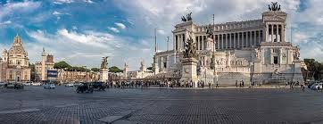 The stunning baroque architecture and the theatrical splendour of the fountain of the four rivers create the impression of a stage backdrop or a film set; Piazza Venezia Wikipedia