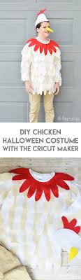 Diy halloween chicken costume for toddlers. Diy Farmer And Animal Halloween Costumes With The Cricut Maker The Happy Scraps