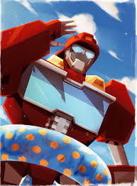 Milagrosen Sunny Summery Heatwave Piece For An Art Trade With Dino Glitch Transformers Rescue Bots Transformers Artwork Transformers