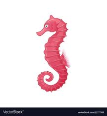Cute Sea Horse Cartoon Vector Image On Vectorstock Horse Cartoon Sea Horses Illustration Cartoons Vector