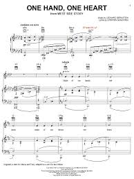 Leonard Bernstein One Hand One Heart From West Side Story Sheet Music Pdf Notes Chords Film Tv Score Piano Vocal Guitar Right Hand Melody Download Printable Sku 64458