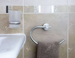 Wash basin with pedestal 26 jun 2015 26 jun 2015 26 jun 2015. Close Up Of Washbasin And Towel Holder In Bathroom Stock Photo Picture And Royalty Free Image Image 5153027