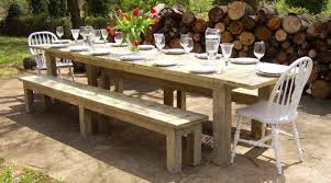 Weathered Reclaimed Wood Parsons Style Farmhouse Table Outdoor Farmhouse Table Outdoor Dining Backyard Dining