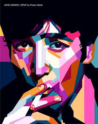 как сделать фотографию в стиле поп арт в фотошопе Wedha S Pop Art Portrait Wpap Artistas Rosto Abstrato