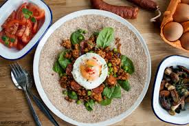Spicy Egg Wraps With Pork And Chorizo Maison Cupcake Recipe Spicy Eggs Strawberry Salsa Breakfast Wraps