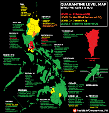 Unlike last year's version of this quarantine, however, public transport will remain operational, with passenger limits to be. Map Community Quarantine Map Effective April 5 11 2021 Extension Of Ecq In Ncr Areas Metro Manila Bulacan Cavite Laguna And Rizal By One Week After Apr 4 The Rest Of The Country