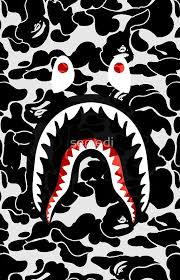 The great collection of bape camo wallpaper hd for desktop, laptop and mobiles. Shark Black Bape Camo Bape Wallpapers Bape Wallpaper Iphone Bape Shark Wallpaper