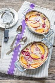 Fresh Peach Raspberry Clafoutis Recipe Traditional French Desserts Food Recipes