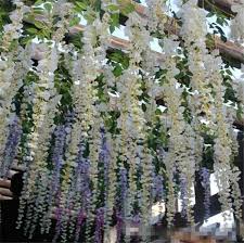 Elegant Artificial Flowers Simulation Wisteria Vine Wedding Decorations Long Short Silk Plant Bouquet Wisteria Wedding Diy Wedding Flowers Wedding Decorations