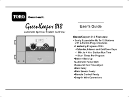 The greenkeeper controls consist of a dial on the left side of the. Toro Greenkeeper 212 User Manual 39 Pages