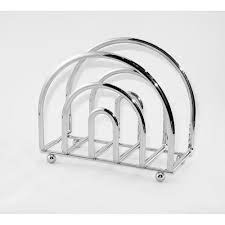 The simplehuman quick grip napkin holder features a weighted tension arm that holds down sturdy stainless steel base cradles the napkin stack to keep it neat and is rubber on the bottom so it doesn't. Ih Casa Decor Napkin Holder Halfmoon The Home Depot Canada