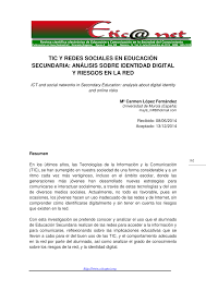 Identidad  la identidad es el conjunto de los rasgos propios de un individuo o de una comunidad. Pdf Tic Y Redes Sociales En Educacion Secundaria Analisis Sobre Identidad Digital Y Riesgos En La Red