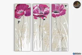 تابلوهات مودرن ورود فوشيا سفير ارت للديكور Flower Wall Art Fuchsia Flowers Art