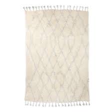 Ein teppich ist ein textiles flächengebilde von begrenzter abmessung, das geknüpft, gewebt, gewirkt oder getuftet sein kann und meist gemustert ist. Hk Living Teppich Berber Zickzack Weiss Hellblau Wolle 180x280cm Wonen Met Lef