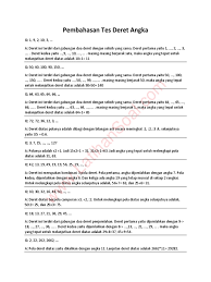 Mar 12, 2021 · posted in pertanyaan & jawaban tagged 0, 10, 12, 13, 18, 26, 28, 39, 4, 6, a z c x f u j q o seri selanjutnya adalah, berapakah angka berikut 5 3 6 4, berapakah angka berikutnya dari 2 2 12 10, c f i l o, dari 10 finalis lomba afi, deret angka 2 2 12 10, deret angka 3 5 8 12, deret angka 5 8 16 41 82 85, enclosure adalah, huruf lanjutan dari. Pembahasan Tes Deret Angka Pdf