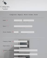 Computer service work order form. Computer Repair Work Order Form Template Jotform