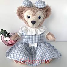 シェリーメイコスチューム みずいろチェック ダッフィー コスチューム 刺繍 図案