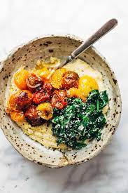 Roasted Tomatoes With Goat Cheese Polenta Recipe Vegetarian Recipes Easy Vegetarian Recipes Healthy Recipes