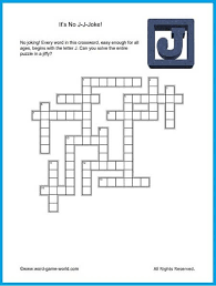 Fun Crosswords No J J Joke In 2020 Printable Word Games Crossword Jokes