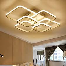 G9 bulbs (max 7w, not included) suitable: Led Fixture Flush Mount Ceiling Lights Square Modern Metal Lamp White Acrylic Panel Remote Control Dimmable Geometric Modeling Design For Home Living Room Bathroom Kitchen Bedroom Living Room Corridor Amazon Com
