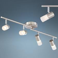 Pro Track Renee 4 Light Satin Nickel Led Track Fixture 8k398 Lamps Plus Light Contemporary Lighting Fixtures