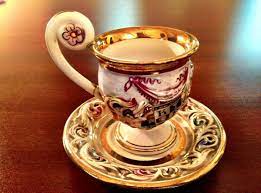 Beautiful Capodimonte Tea Cup With Saucer At B Cs Restore Tea Cups Antique Tea Cups Tea Cups Vintage