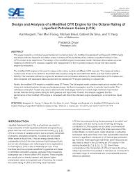 Pdf Design And Analysis Of A Modified Cfr Engine For The