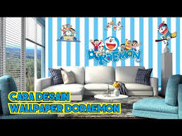 Desain Wallpaper Doraemon Tutorial Corel Draw Youtube