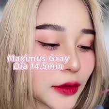 🩶Maximus Gray ‼️ລາຄາ35,000ກີບ‼️ #ມີແຕ່ສາຍຕາປົກກະຕິ #ເລນຕານຸ່ມ  #ຄ່າອົ່ມນ້ໍາສູງ #ຕາບໍ່ແຫ້ງ #ຄອນແທັກເລນ #Bigeye #ເລນລາຄາຖືກ #ເລນສີຟ້າ  #ເລນສີດຳ #ເລນສີເທົາ, Dia14.0-14.5 mm B.C 8.6-8.9 Water46%( ...