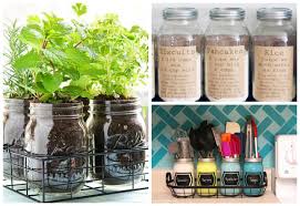 Fill mason jars with your favorite flowers and make sure to add water to each jar if you're using real flowers. Kitchen Ideas Kitchen Jar Storage Ideas