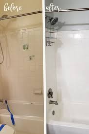 Refinished Bathroom Sink And Shower Tub The House Brew Diy Bathroom Makeover Small Bathroom Makeover Bathtub Makeover
