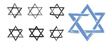 conjunto estrella de david. estilo dibujado a mano. vector. 10414927 Vector  en Vecteezy