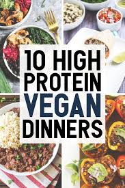 30 High Protein Vegan Dinners Emilie Eats High Protein Vegetarian Recipes Vegan Meal Plans Vegan Protein Recipes