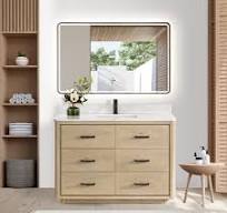Porto 48" Free-standing Single Bath Vanity in Aged Natural ...