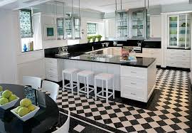The Beauty Of Checkered Floors White Kitchen Floor White Tile Kitchen Floor Kitchen Layout