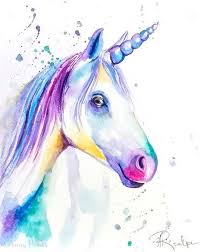 Unicorn Watercolor Art Original Artwork Original Watercolor Unicorn Painting Unicorn Art Unicorn Artwork