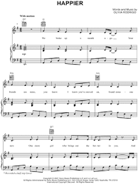 We did not find results for: Olivia Rodrigo Happier Sheet Music In G Major Transposable Download Print Sku Mn0234661