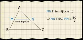 Linia mijlocie este jumatate din latura deci 8 cm. Linia Mijlocie Intr Un Triunghi