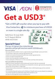 • aeon point card fee = $2. Card Promotion Get A Usd3 Gift Voucher Aeon With Campu Facebook