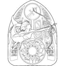 Mermaid Coloring Page Zodiac 09 Sagittarius Etsy Mermaid Coloring Pages Mermaid Coloring Coloring Pages