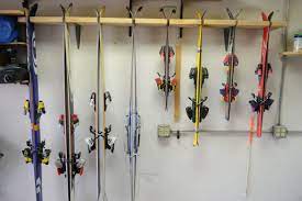 Make Your Own Garage Ski Rack For Cheap Bring The Kids Ski Rack Ski Storage Ski Rack Diy