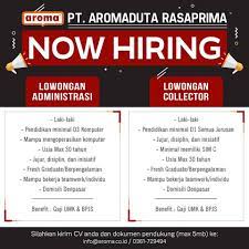 L'attuale menu del aroma bakery. Lowongan Administrasi Pt Aromaduta Rasaprima Facebook