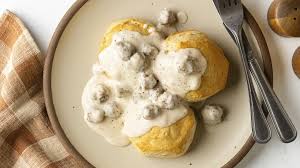 Image result for sausage gravy biscuits
