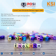 Posi Contoh Soal Olimpiade Bahasa Inggris Posi Tingkat Facebook